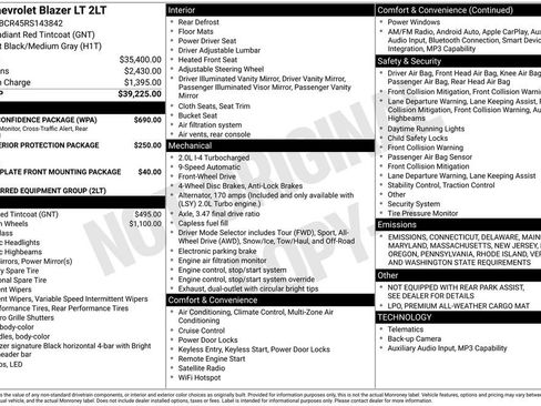 Used 2024 Chevrolet Blazer LT w/ Driver Confidence Package image 17