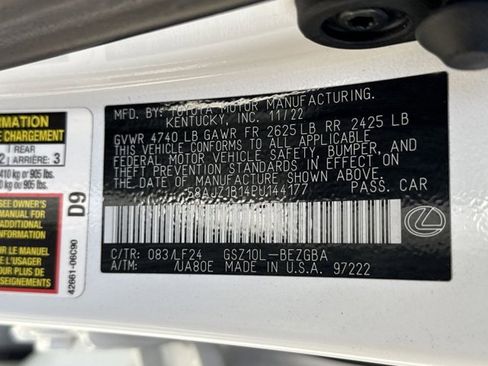 Certified 2023 Lexus ES 350 F Sport image 21