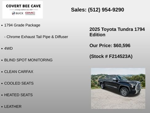 Used 2025 Toyota Tundra 1794 Edition AWD/4WD image 6