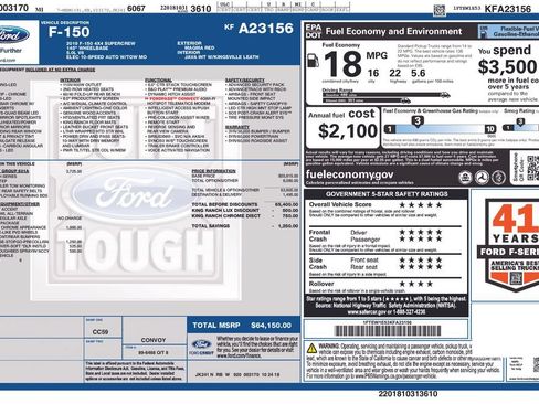 Used 2019 Ford F150 King Ranch w/ Equipment Group 601A Luxury AWD/4WD image 6