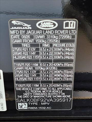 New 2027 Land Rover Range Rover Long Wheel Base SV AWD/4WD image 17