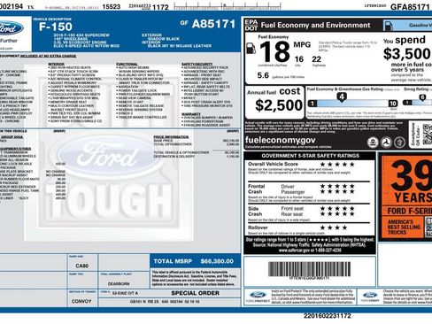Used 2016 Ford F150 Limited w/ Trailer Tow Package AWD/4WD image 44