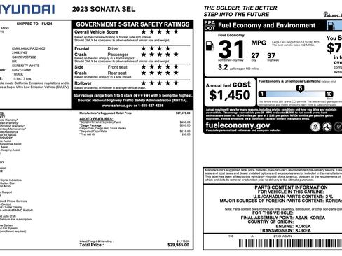 Used 2023 Hyundai Sonata SEL w/ Cargo Package image 4