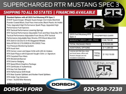 New 2025 Ford Mustang GT Premium w/ GT Performance Package image 2