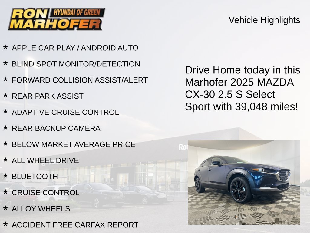 Used 2025 MAZDA CX-30 AWD 2.5 S w/ Select Sport Pkg image 14