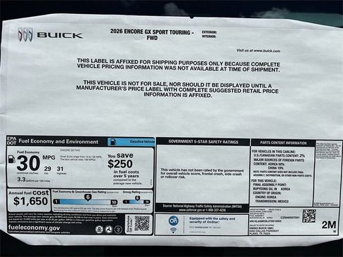 New 2026 Buick Encore GX Sport Touring w/ Advanced Technology Package image 21