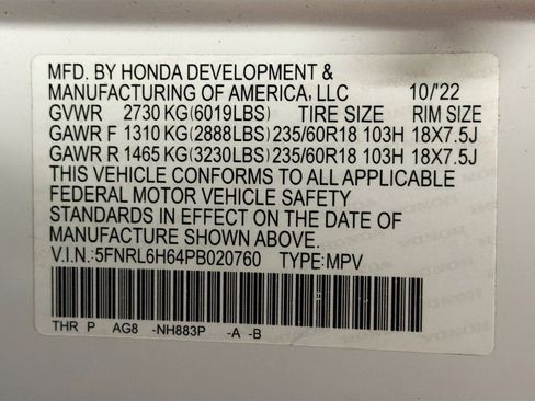 Used 2023 Honda Odyssey EX-L image 12