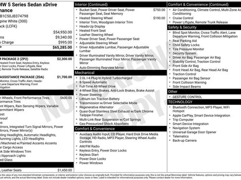 Used 2018 BMW 530e xDrive w/ Premium Package 2 image 6