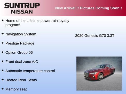 Used 2020 Genesis G70 3.3T w/ Prestige Package image 6