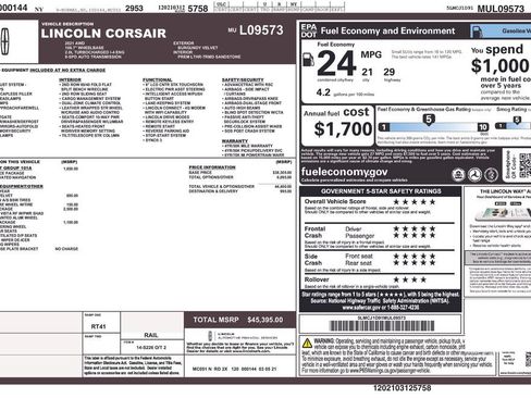 Used 2021 Lincoln Corsair AWD w/ Premium Package image 10