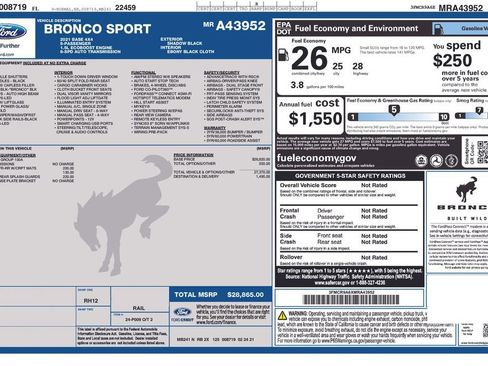Certified 2021 Ford Bronco Sport Base image 2