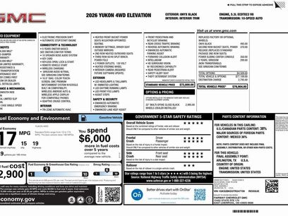 New 2026 GMC Yukon Elevation