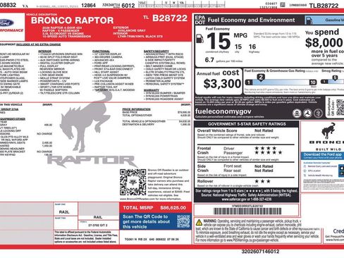 New 2026 Ford Bronco Raptor AWD/4WD image 6