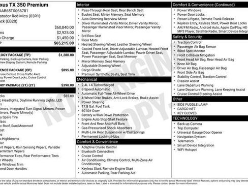 New 2026 Lexus TX 350 AWD w/ Technology Package image 40