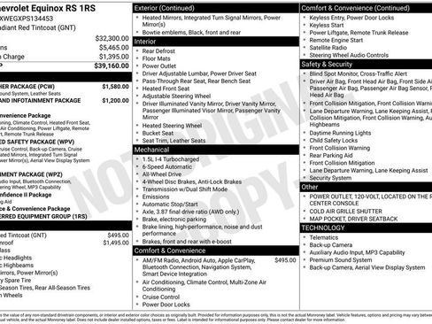 Used 2023 Chevrolet Equinox RS w/ RS Leather Package AWD/4WD image 49