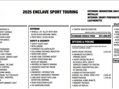 Used 2025 Buick Enclave Sport Touring w/ Super Cruise Package AWD/4WD image 2