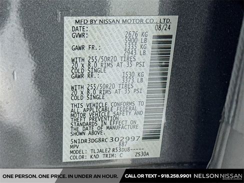 Certified 2024 Nissan Pathfinder Platinum w/ Cargo Package image 35