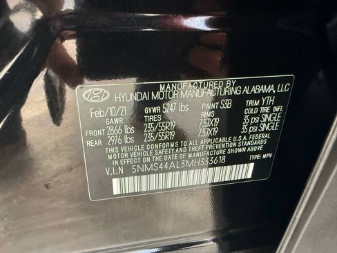 Used 2021 Hyundai Santa Fe Limited FWD image 42