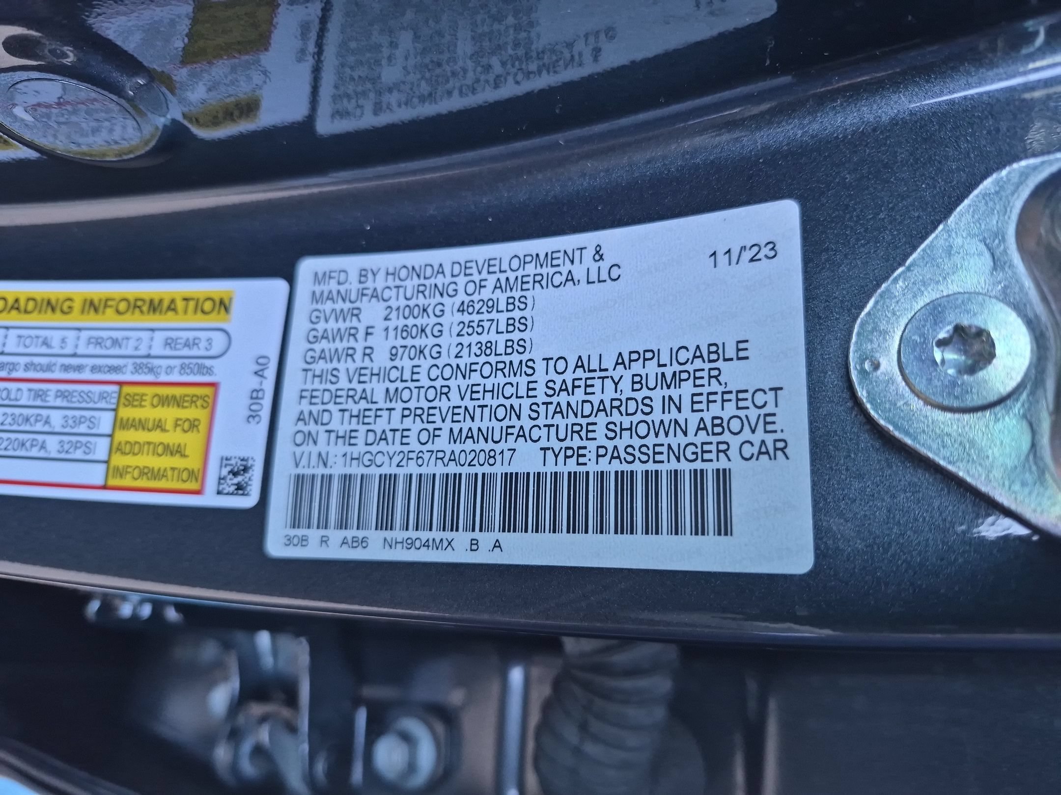 Certified 2024 Honda Accord EX-L image 34