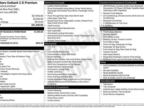 Used 2018 Subaru Outback 2.5i Premium image 21