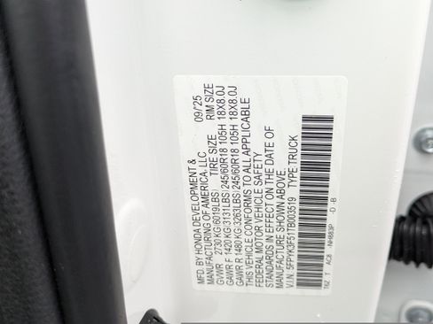 New 2026 Honda Ridgeline RTL image 35