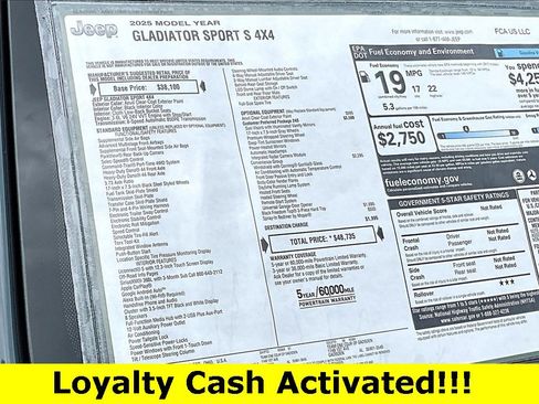 New 2025 Jeep Gladiator Sport image 36