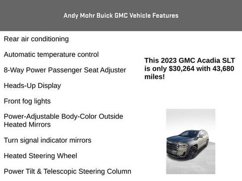 Used 2023 GMC Acadia SLT w/ Technology Package image 16