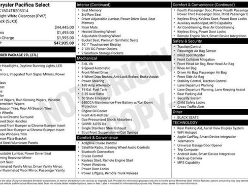 New 2026 Chrysler Pacifica Select FWD image 33