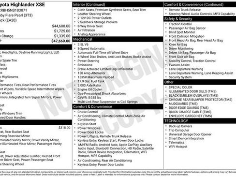 Used 2022 Toyota Highlander XSE AWD/4WD image 36