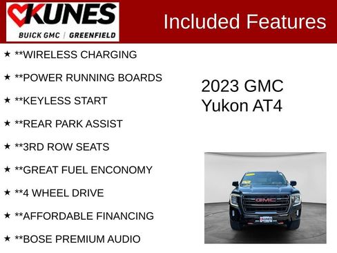 Used 2023 GMC Yukon AT4 w/ Technology Package AWD/4WD image 3