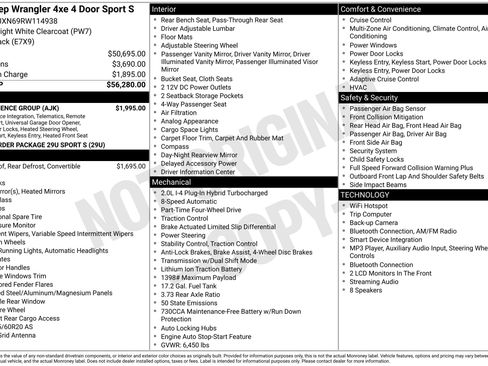 Used 2024 Jeep Wrangler Unlimited w/ Convenience Group AWD/4WD image 3