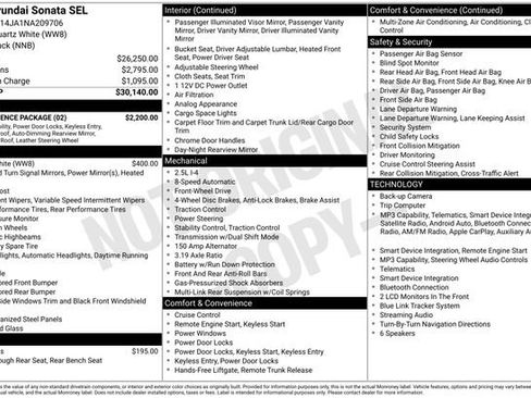 Used 2022 Hyundai Sonata SEL w/ Convenience Package FWD image 3