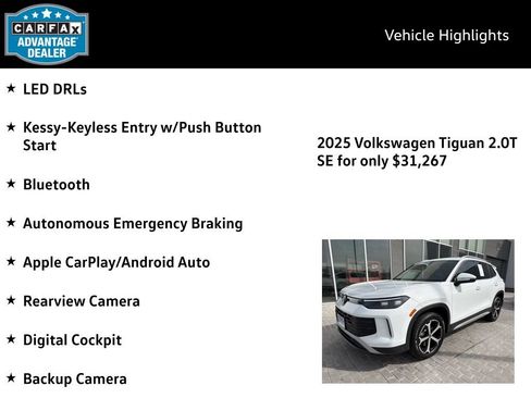 Certified 2025 Volkswagen Tiguan SE AWD/4WD image 4