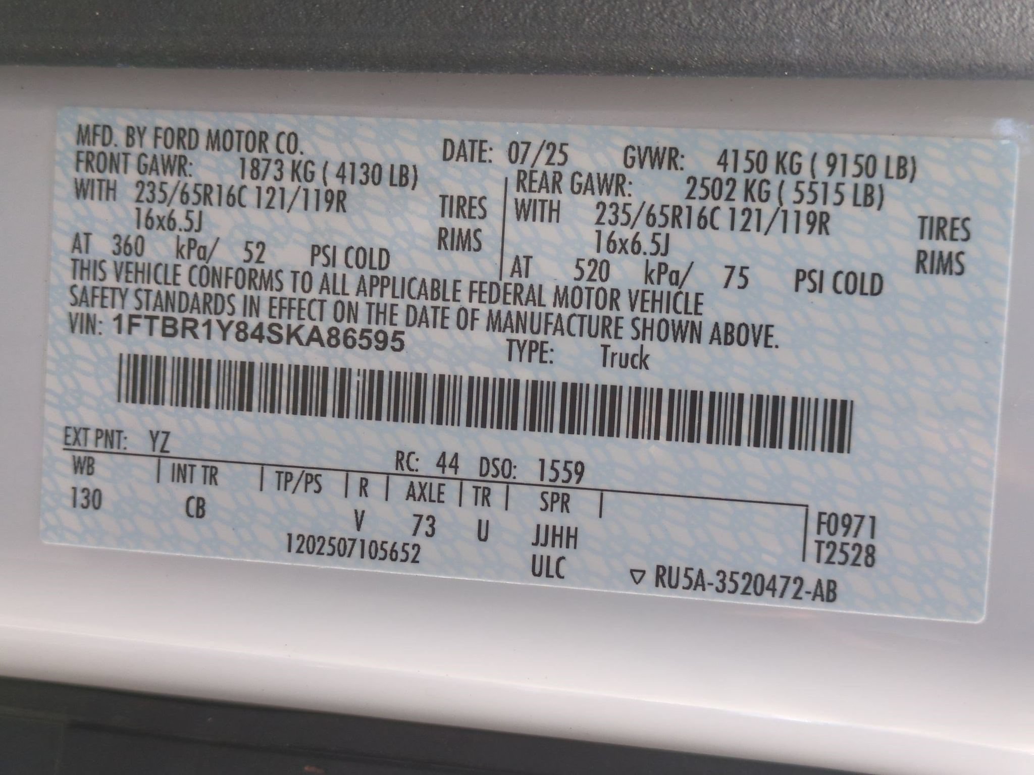 Certified 2025 Ford Transit 250 Low Roof w/ Exterior Upgrade Package RWD image 23