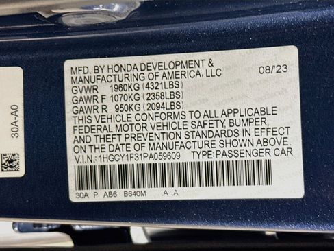 Certified 2023 Honda Accord EX image 38