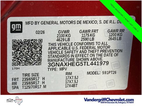New 2026 Chevrolet Equinox LT w/ Safety and Technology Package FWD image 23