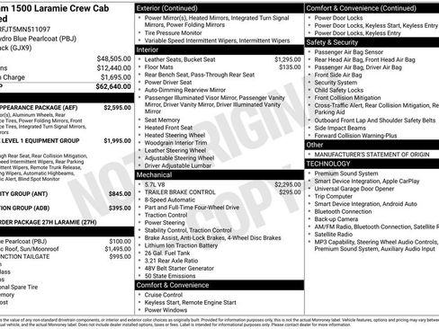 Used 2021 RAM 1500 Laramie w/ Sport Appearance Package AWD/4WD image 4