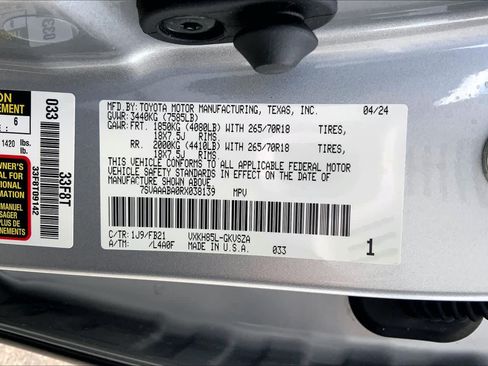 Used 2024 Toyota Sequoia SR5 w/ TRD Off-Road Package AWD/4WD image 70