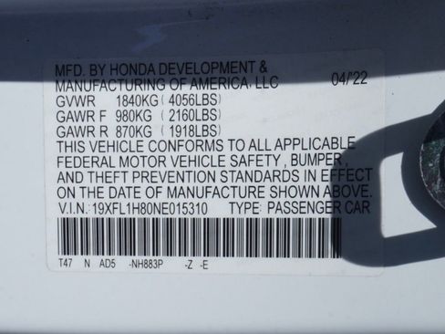 Used 2022 Honda Civic Sport Touring image 36