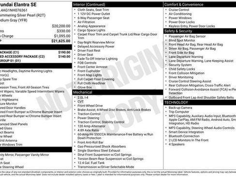 Used 2022 Hyundai Elantra SE w/ Cargo Package FWD image 2