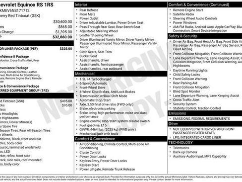 Used 2022 Chevrolet Equinox RS w/ LPO, Floor Liner Package image 2