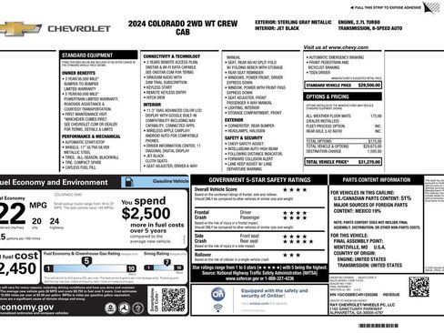 Used 2024 Chevrolet Colorado W/T RWD image 4