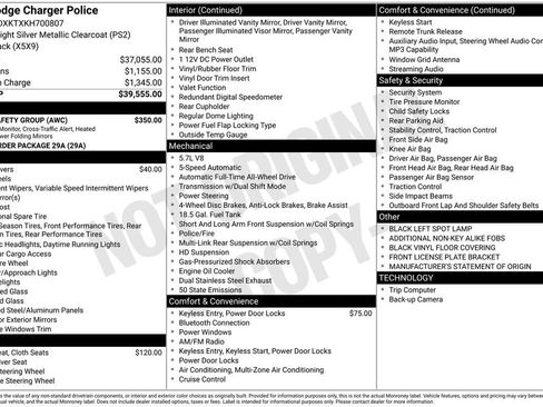 Used 2019 Dodge Charger Police w/ Fleet Safety Group image 6