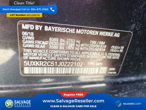 Used 2018 BMW X5 sDrive35i w/ Premium Package RWD image 17