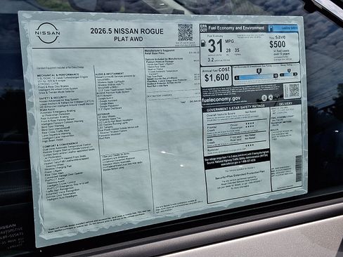 New 2026 Nissan Rogue Platinum w/ Platinum Premium Package AWD/4WD image 7