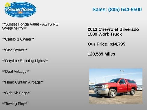 Used 2013 Chevrolet Silverado 1500 W/T w/ LS Package RWD image 5