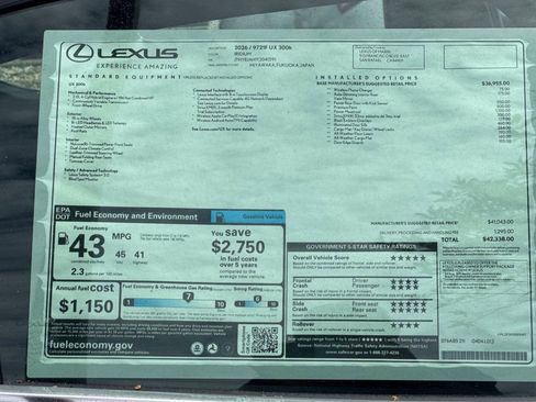 New 2026 Lexus UX 300h FWD image 29