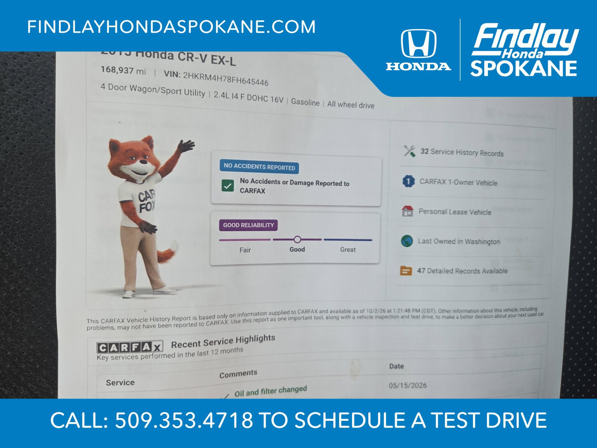 Used 2015 Honda CR-V EX-L image 28