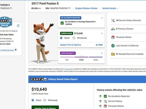 Used 2017 Ford Fusion S FWD image 2