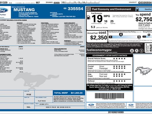 Used 2016 Ford Mustang GT Premium w/ Equipment Group 401A RWD image 12